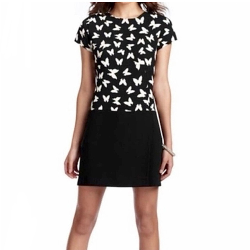 Ann Taylor LOFT womens size 12 butterfly kiss short sleeve dress